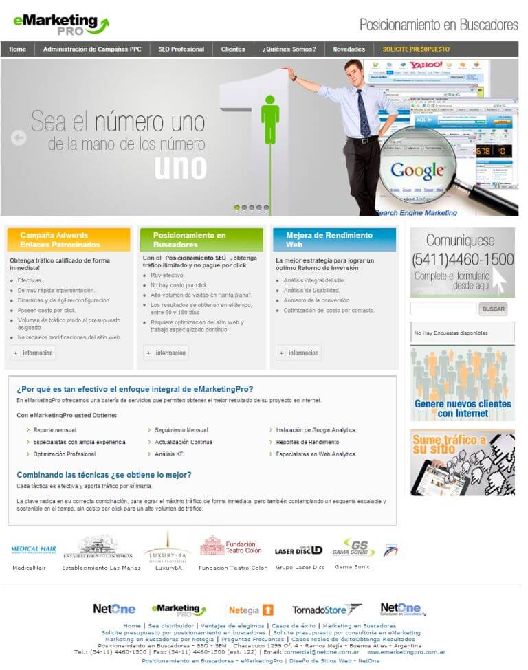 Sitio Web eMarketingPro